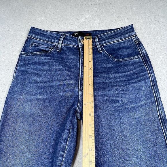 3x1 NYC Jeans Womens Size 27 Blue Kink Ankle Zip High Rise Ground Split Zipper - Picture 7 of 12